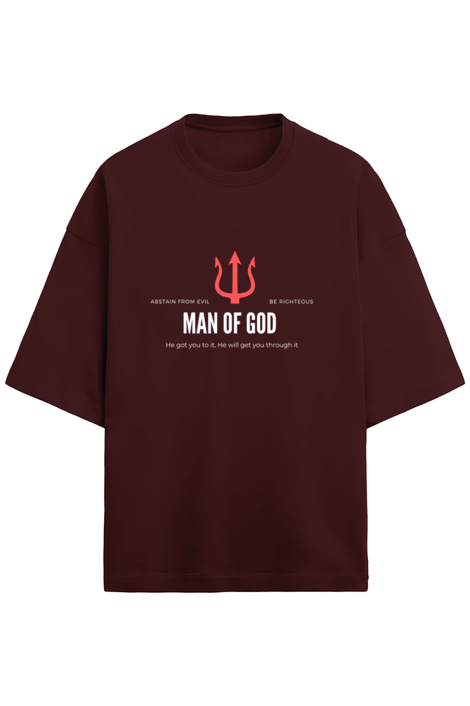 Unisex Oversized Cotton Terry Gen Z T shirts  - Man of God