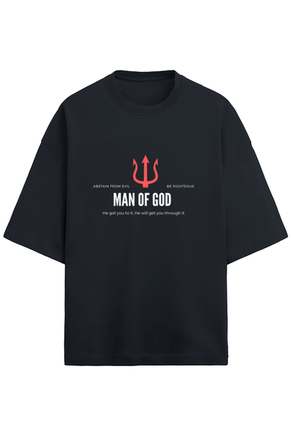 Unisex Oversized Cotton Terry Gen Z T shirts  - Man of God